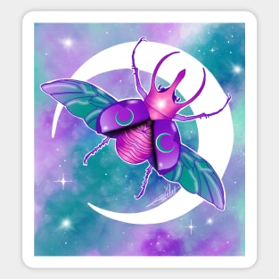 Moon beetle Sticker